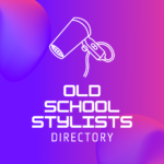 The Old School Stylists Directory logo featuring a hair dryer.